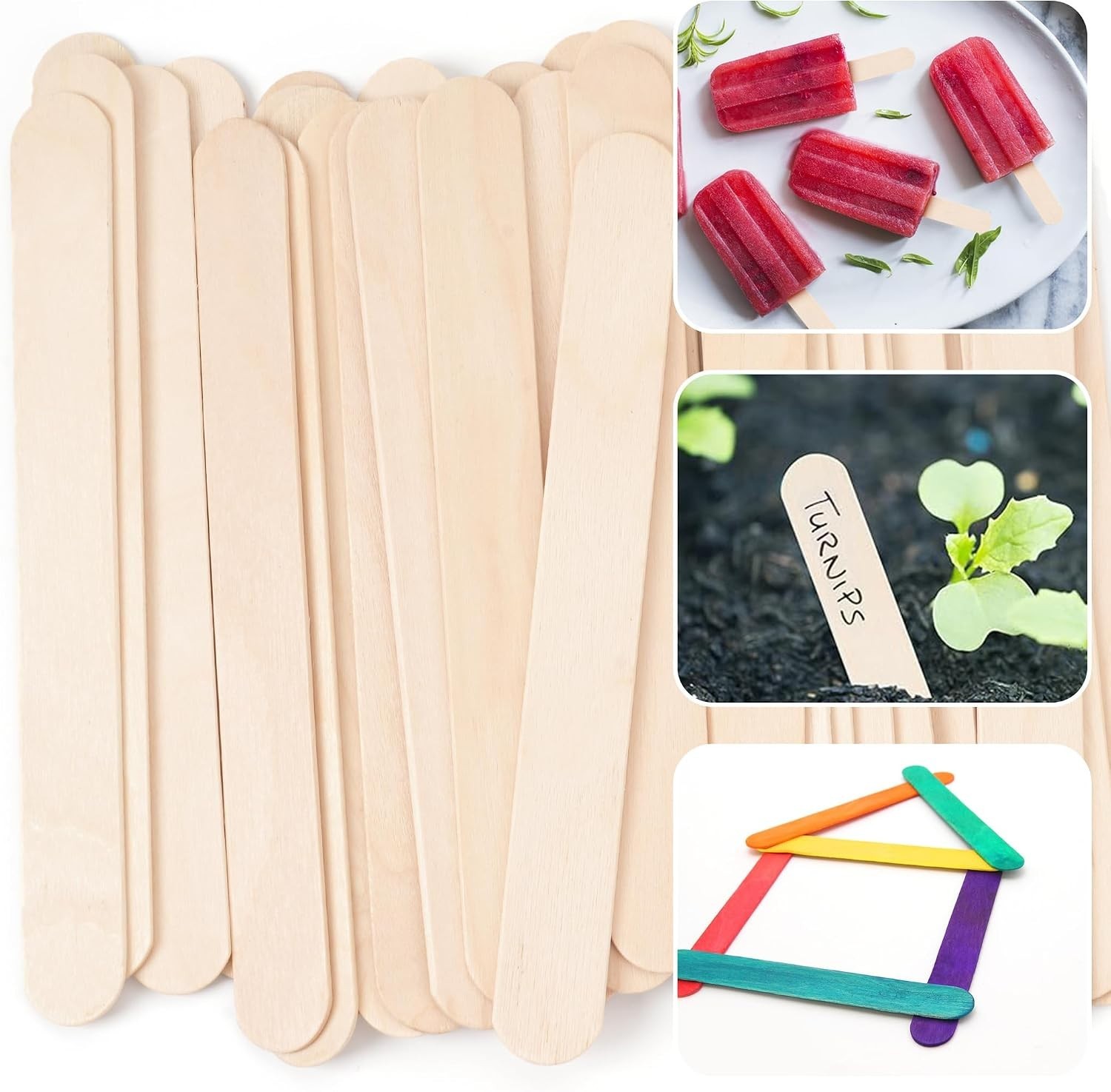 Large 1200 Count Wax Sticks – 6-Inch Birch Applicators for Hair Removal & Crafts