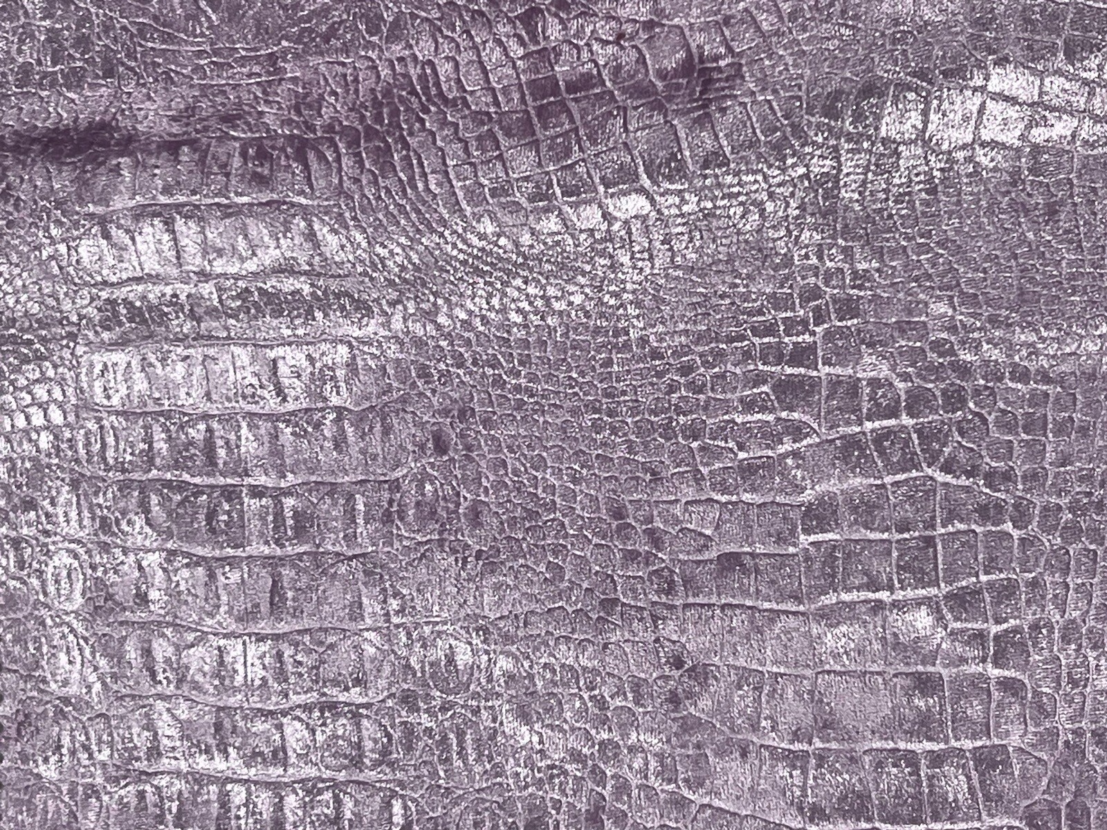 Lavender Shiny Reptile Skin Look Velvet 54” Wide Sold By The Yard