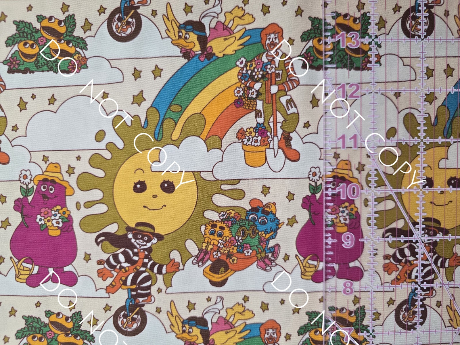 100% Cotton Woven Novelty Fabric McDonald’s By The 1/4 Yard 9×56