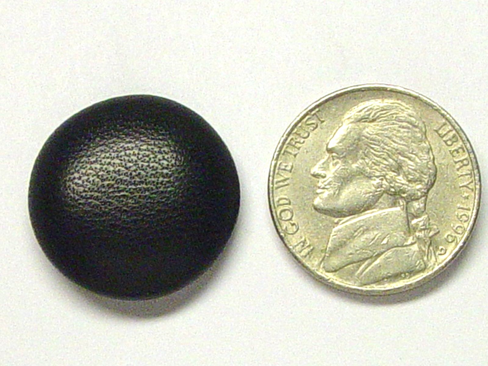 3 MADE IN USA black genuine leather covered blazer jacketbuttons 21mm,metal loop