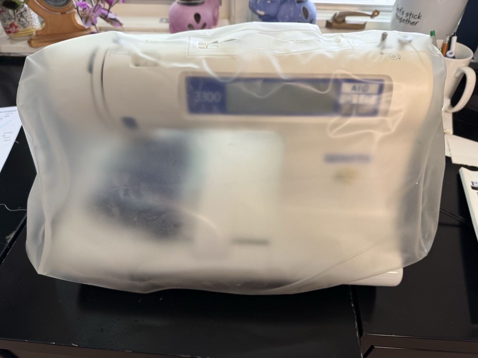 White W3300 Computerized Sewing Embroidery Machine With Manual And Accessories