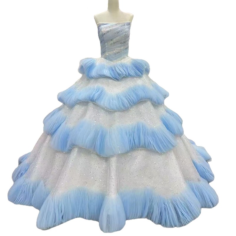 Glitter Sequin Tulle Fabric Sequin & Beaded Mesh Fabric for Wedding Dress&Party.