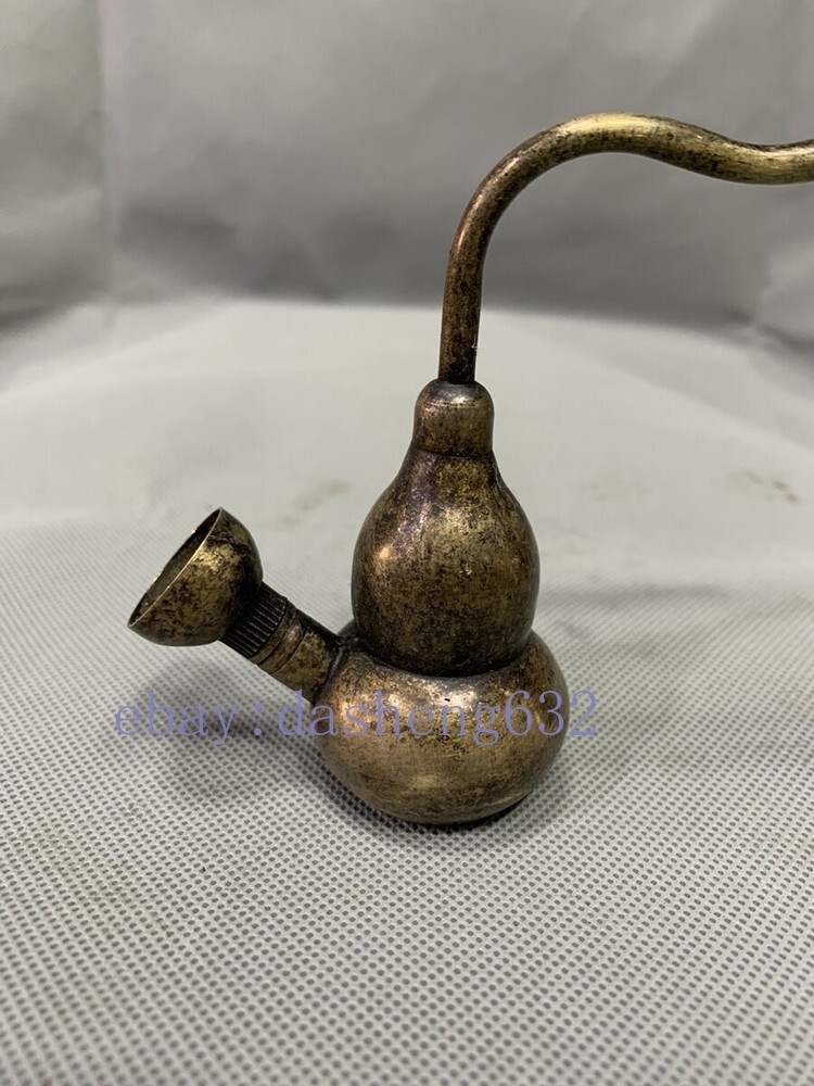 Exquisite Old Chinese Handmade gourd smoking pipe