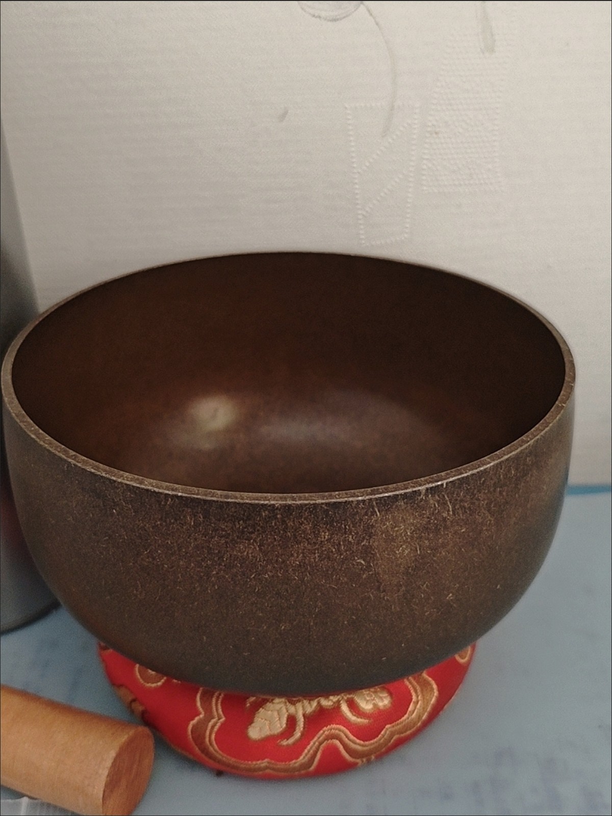 Pure Copper Singing Bowl 17.5cm Diameter Meditation Sound Bowl 1180g Home Decor