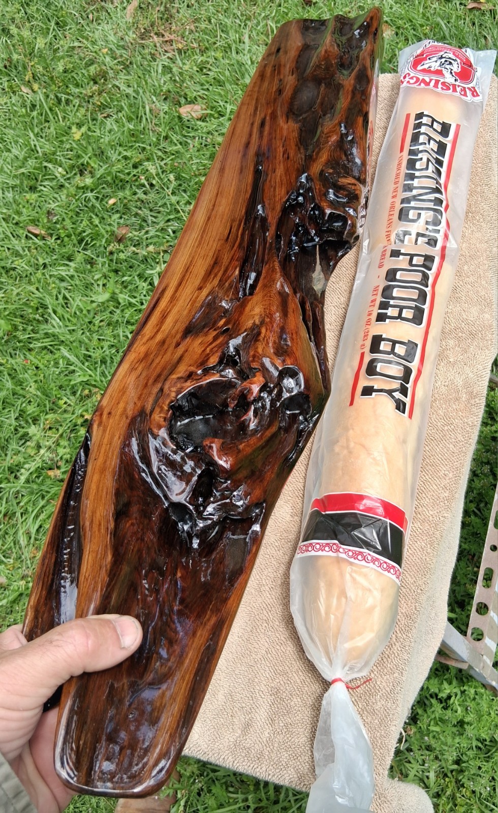 Louisiana Underwater Recovered REAL Old Growth Sinker Cypress Floating Shelf Art