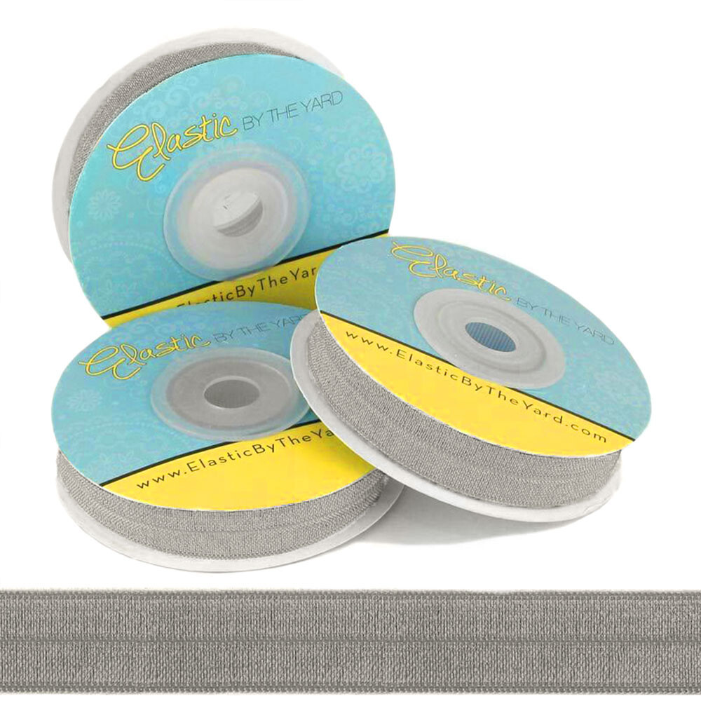 Medium Gray Pale Slate 5/8″ Fold Over Elastic
