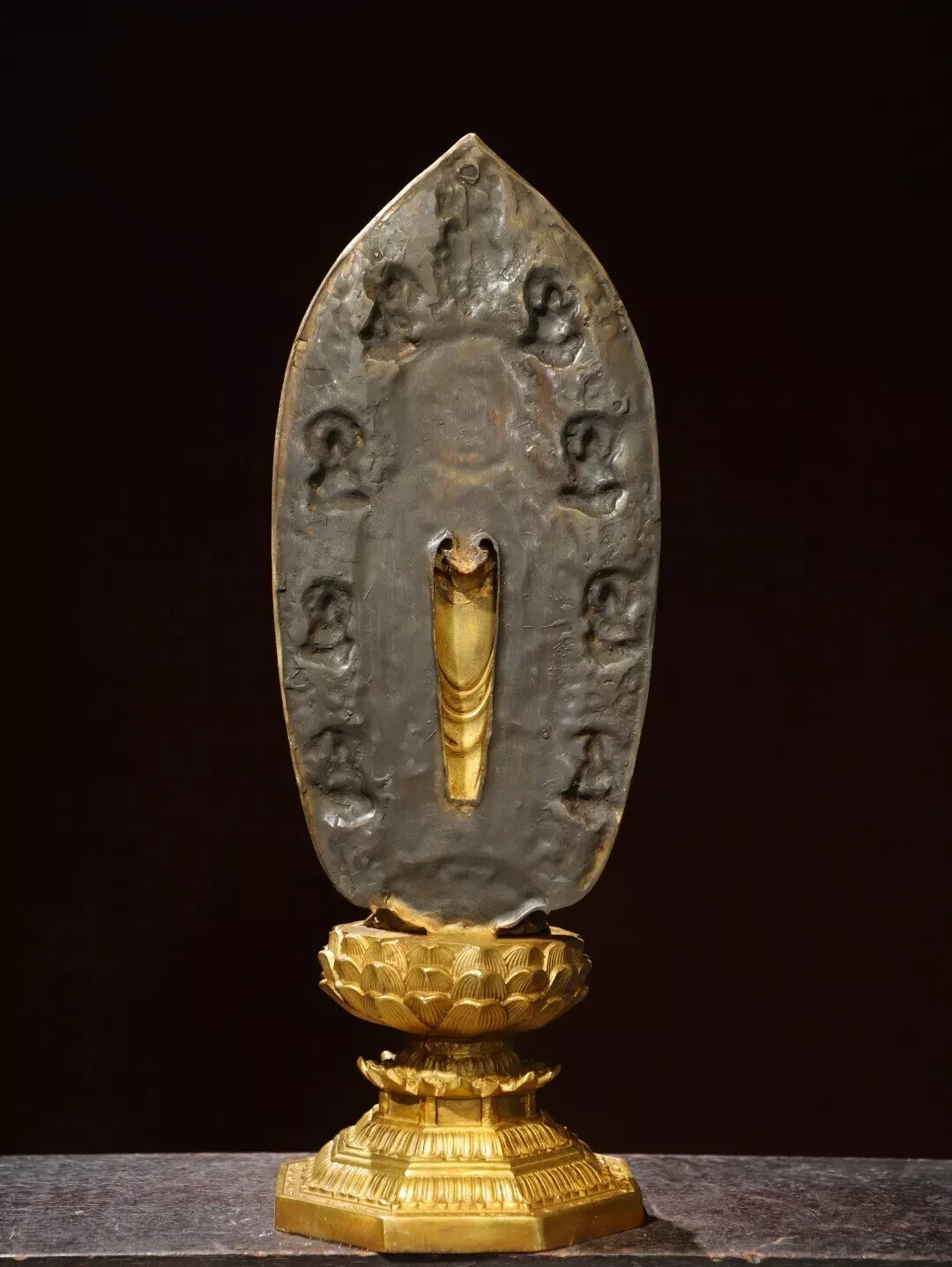 Fengshui old chinese copper Bronze gilded Buddha statue of the King of Tibet