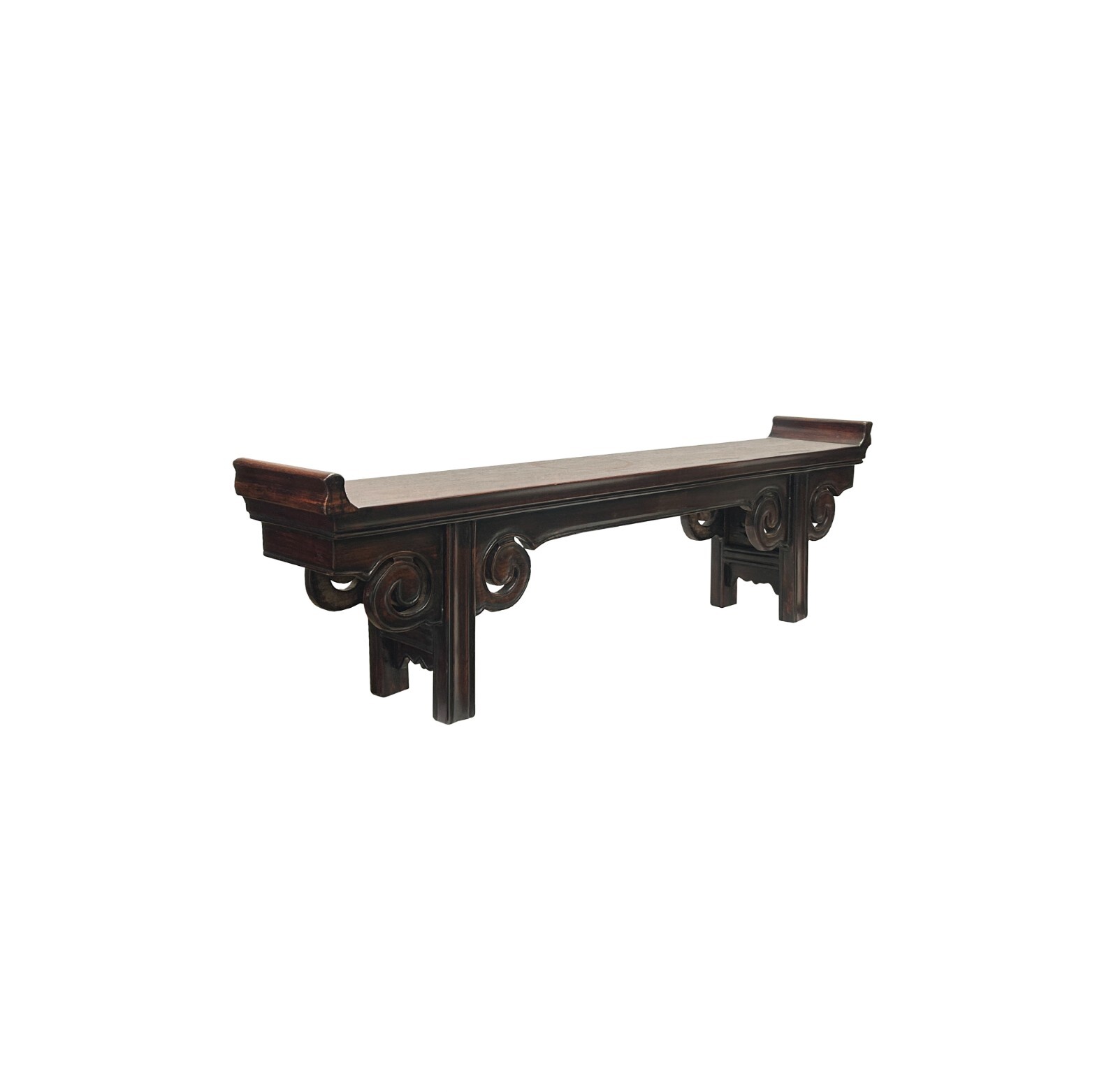 24″ Chinese Brown Wood Altar Rectangular Table Top Display Stand Easel ws3808