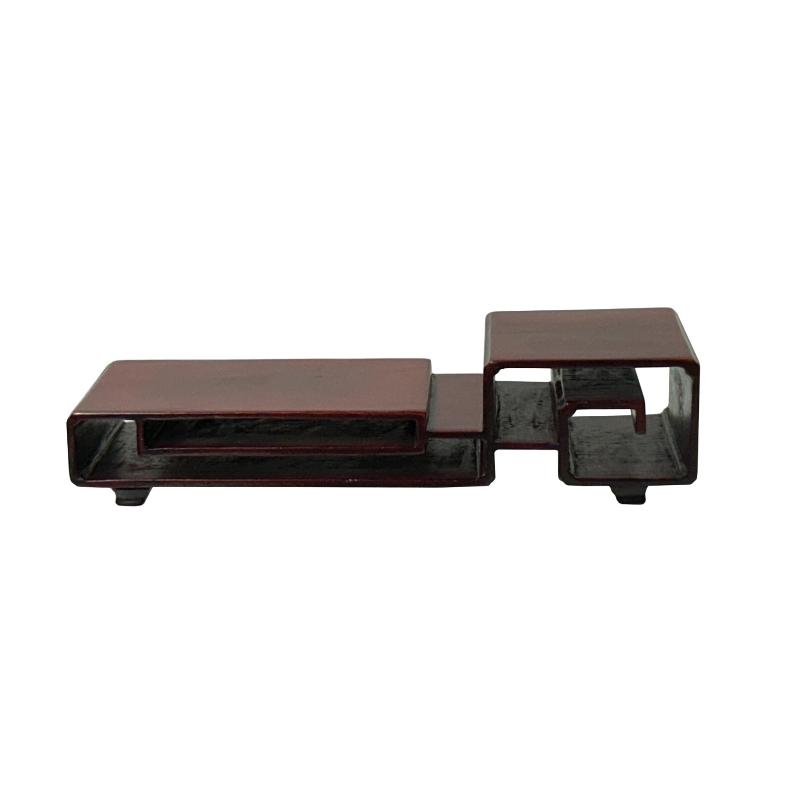 5.25″ Reddish Brown Wood Straight Scroll Rectangular Stand Riser Easel ws4146A