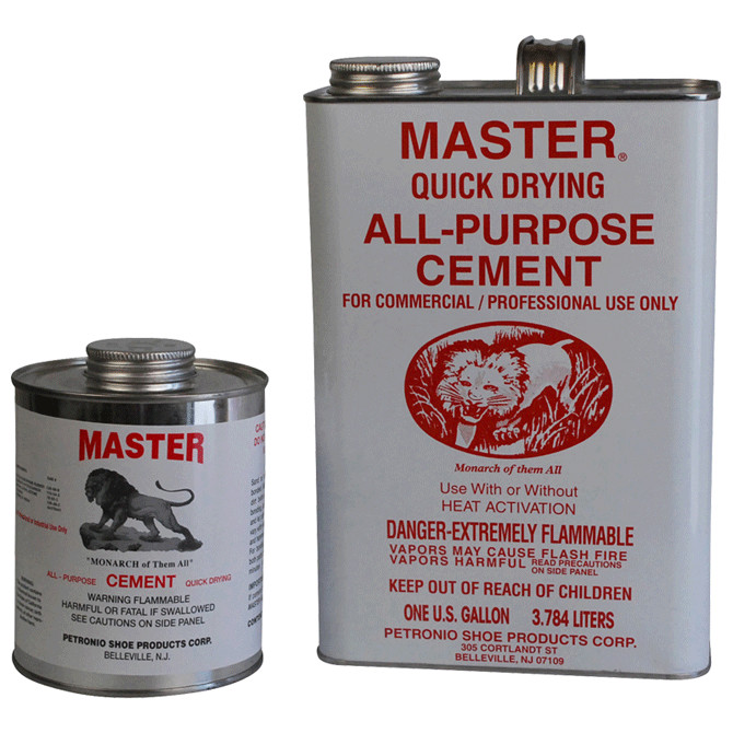 Master All Purpose Quick Drying Cement Shoe Repair Glue Quart/Gallon