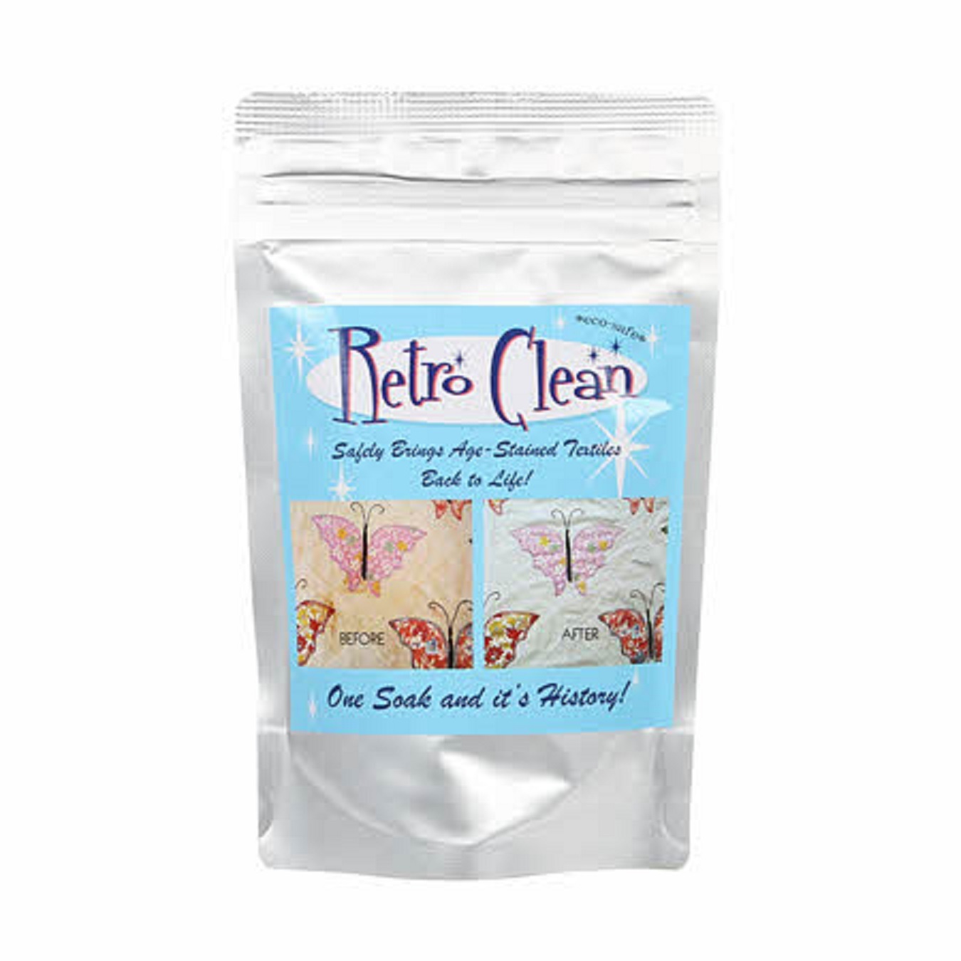 Retro Clean Soak 1bls Bag Unscented Wash Vintage Lines and Quilts Eco Safe 16oz