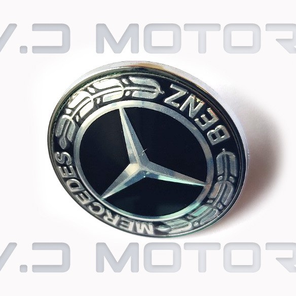 Flat Hood Bonnet Emblem Star Badges For Mercedes-Benz W203 W204 W202 W208 57MM
