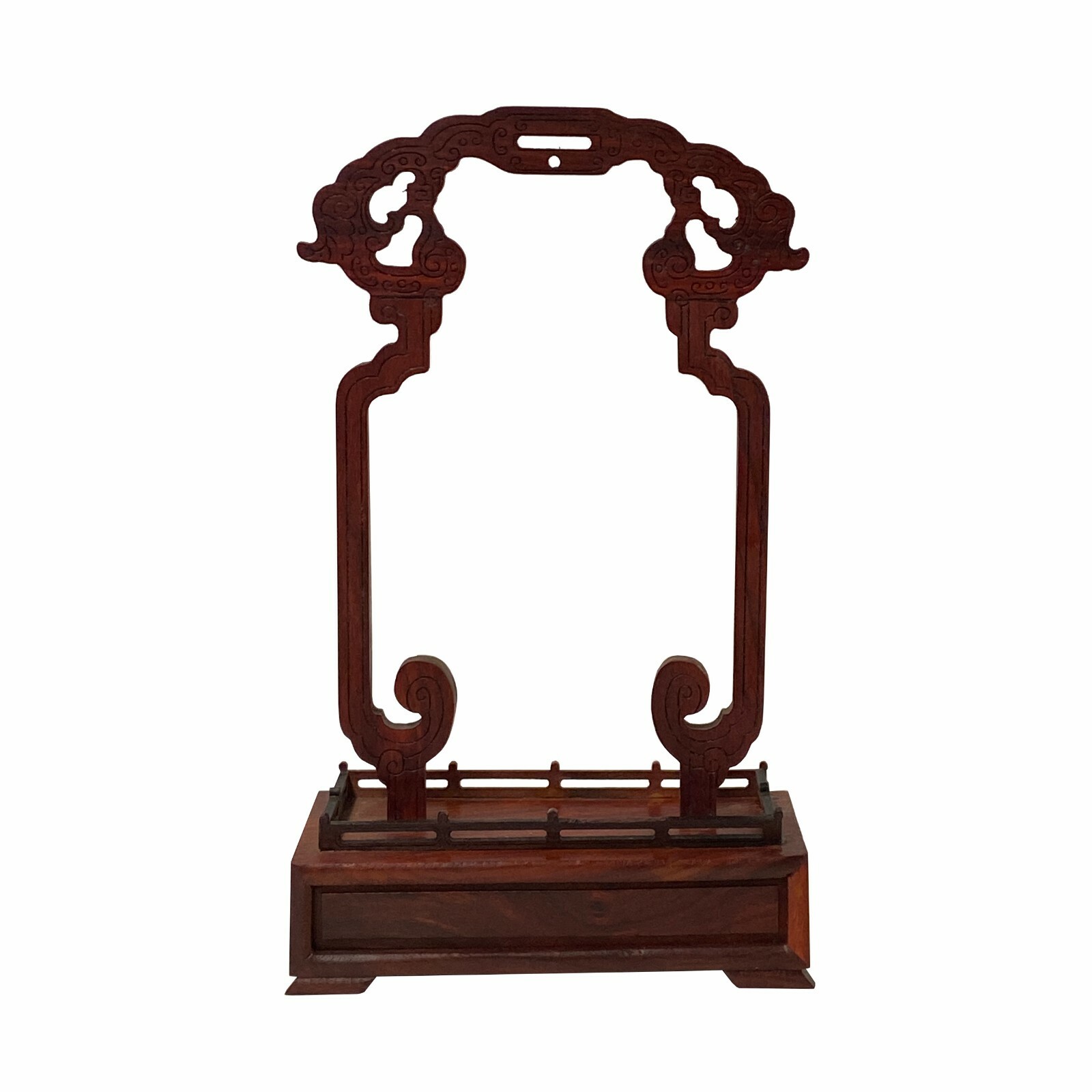 Chinese Rosewood RuYi Hanging Ring Display Stand – Miniature Easel ws1571
