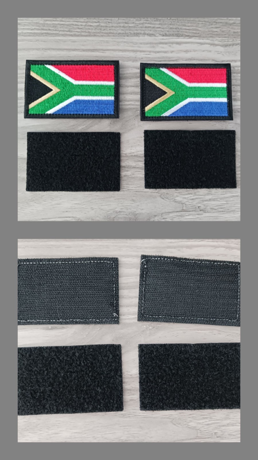2 Pack South Africa Country Flag Patches 3″ x 2″ Two Sew Hook Loop Patch