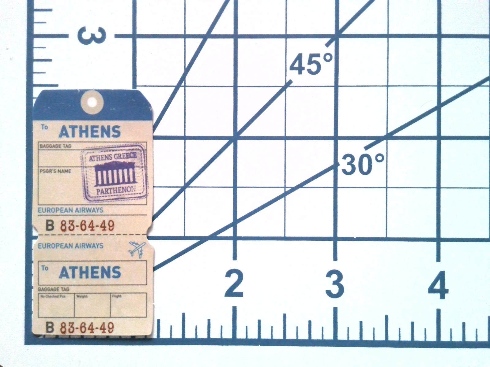 Athens Sticker Die Cut Vintage Luggage Tag Greece Travel Decal