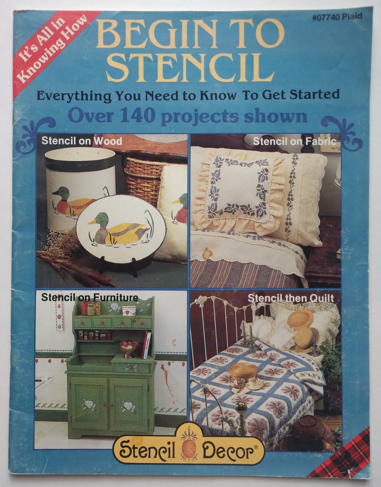 Begin To Stencil #07740 Plaid Book