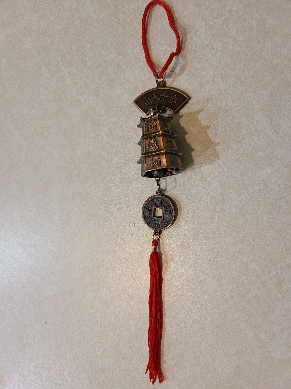 Chinese Bell with tassel about 8inch long total with tassel and bell