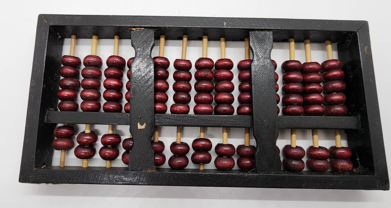 1950s 1960s Vintage brass wood 9.5″ ABACUS Adding Machine FLYING EAGLE China
