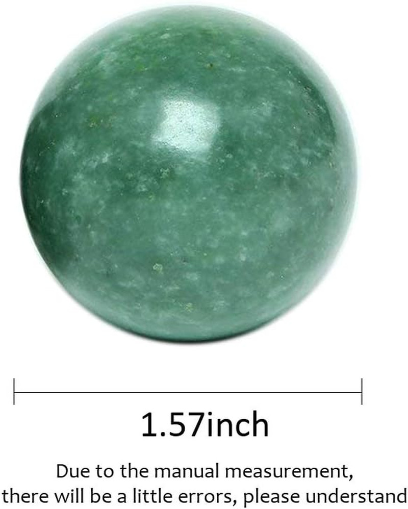 BRABUD 1.57″ Marble Green Baoding Balls Chinese Health Exercise Massage Balls St