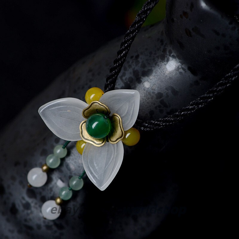 Chinese Coloured Glaze/Agate/Dongling Jade Tibetan Style Exquisite Vogue Pendant