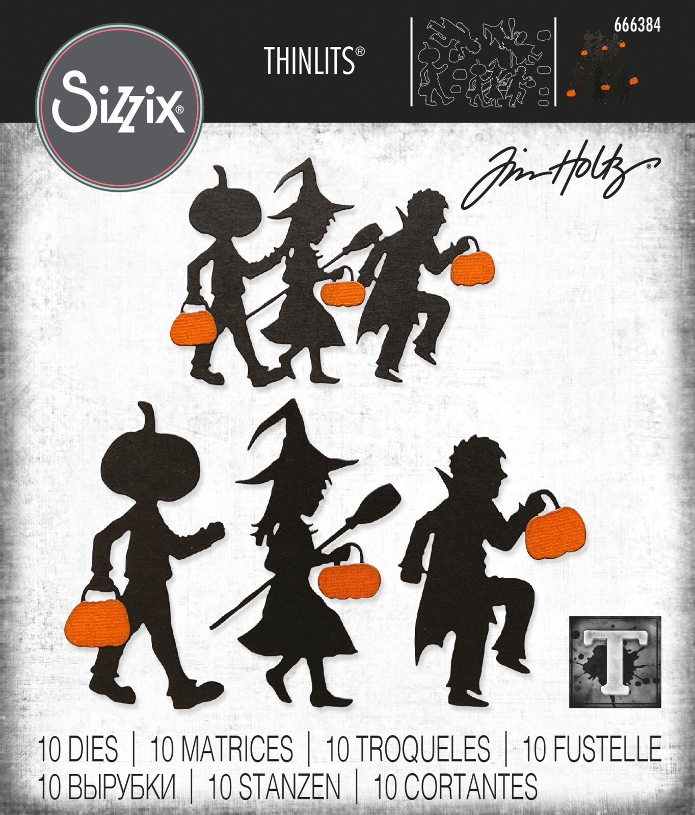 Sizzix Thinlits Halloween Night 10pc set #666384 Retail $29.99 by Tim Holtz