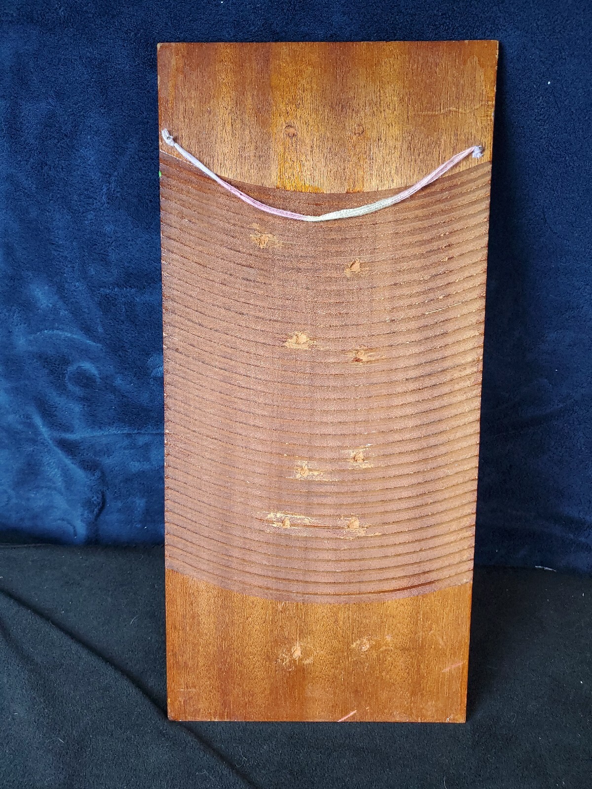 Vintage Brass Chinese Letters Wall Hanging On Solid Wood MCM 9.5″ X 20″