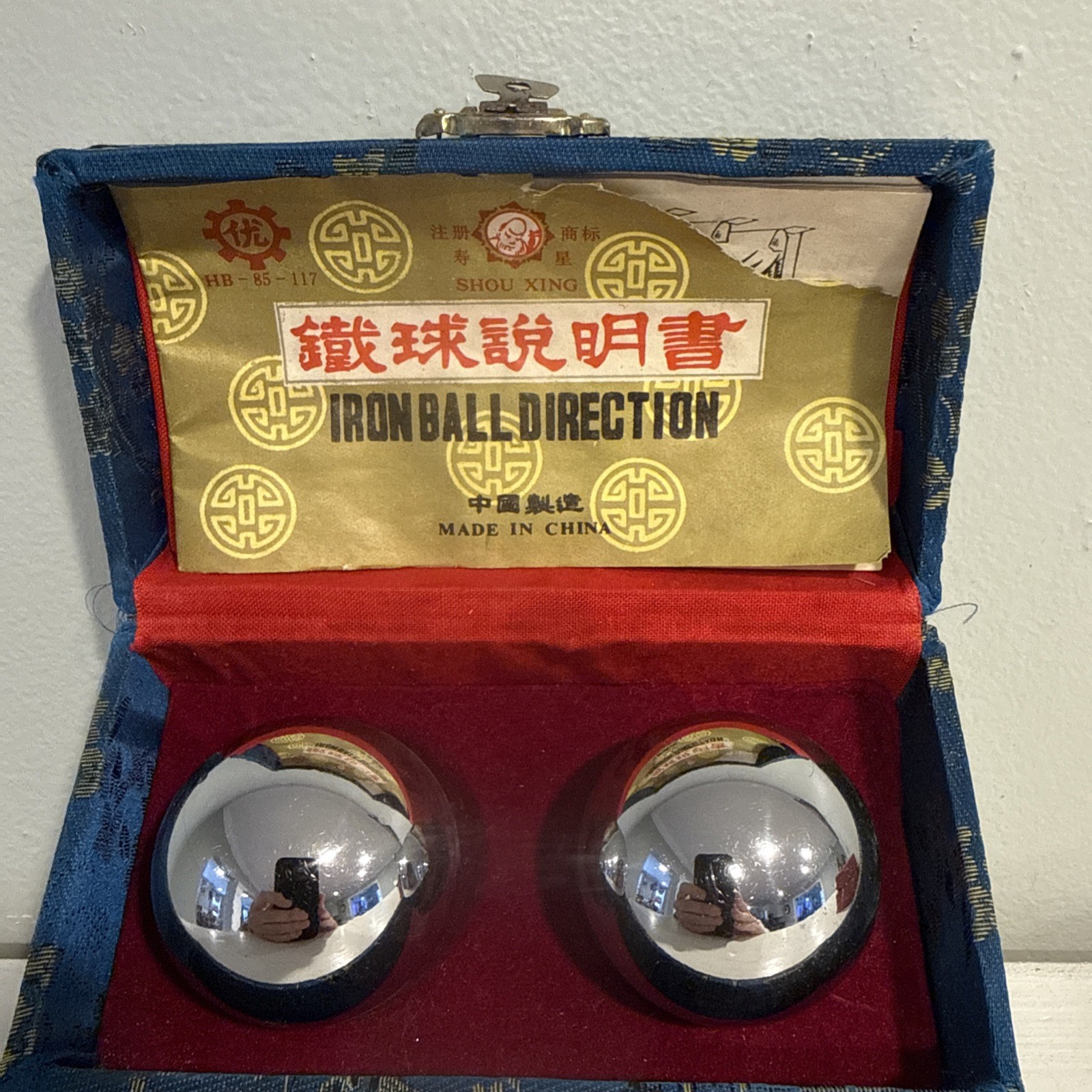 3 Vintage Chinese Baoding Stress Relief Meditation Chime Balls – Shou Xing