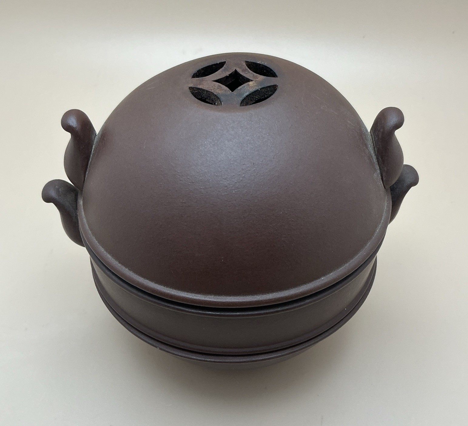 Vintage Chinese Zisha Purple Sand Clay Yixing Incense Burner Chen Maolin