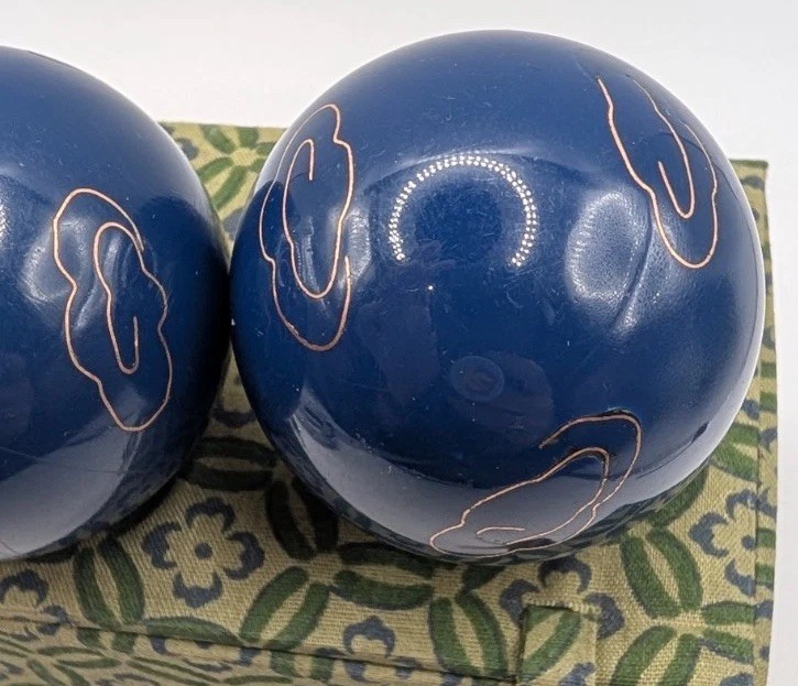 Vintage Chinese Cloisonné Enamel Panda Baoding Balls