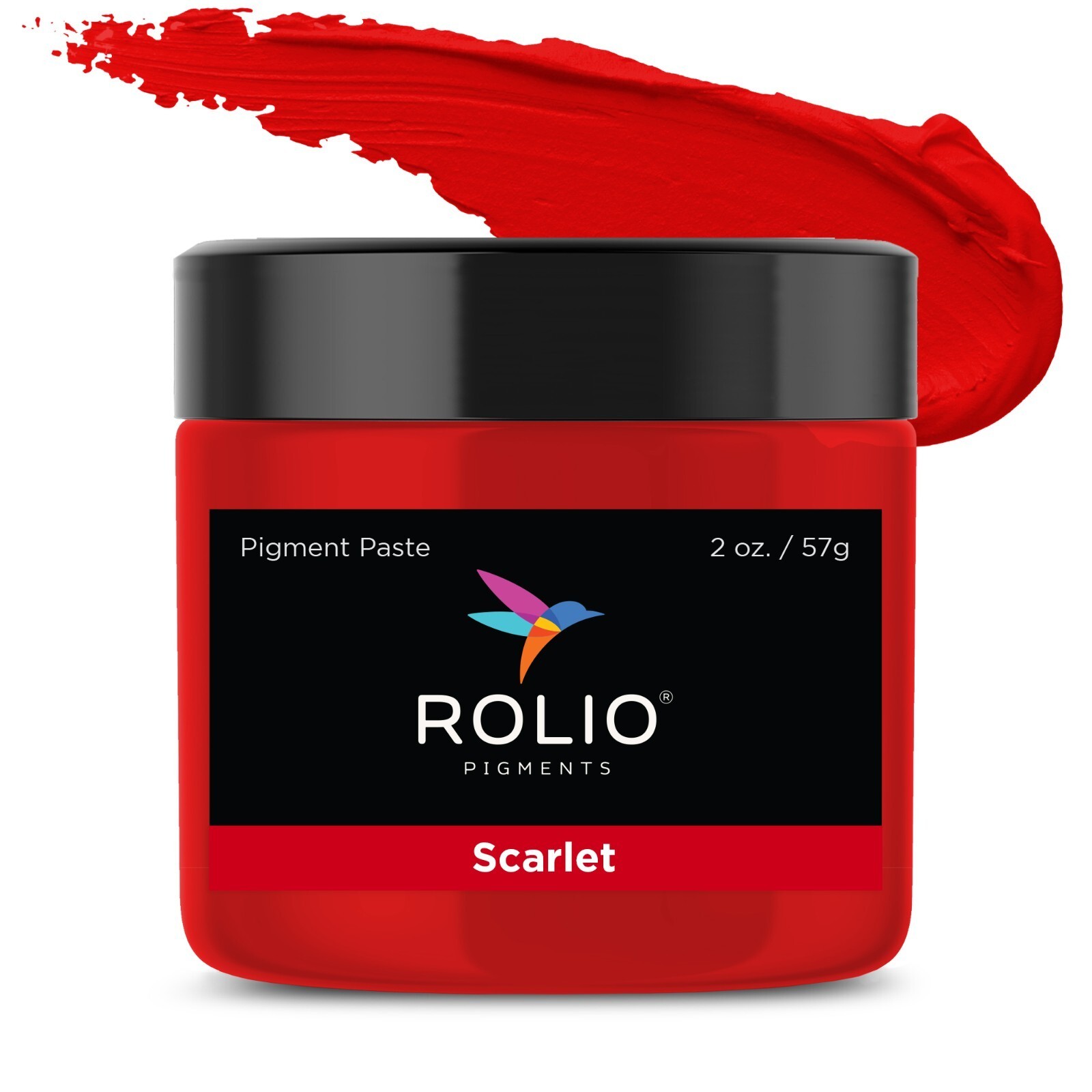 Rolio Pigment Paste for Epoxy Resin – Scarlet Red, 2 Ounce Jar