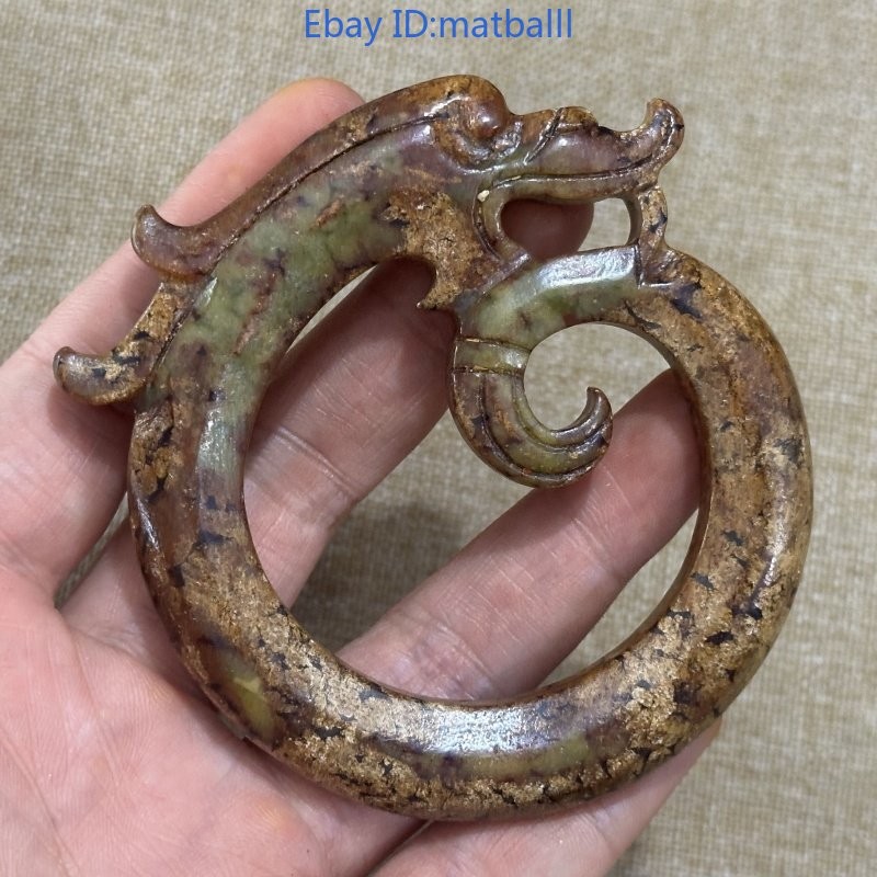 Retro Xiu Jade-like Carving – Bi Disc & Pendant for Decoration Modern Craft