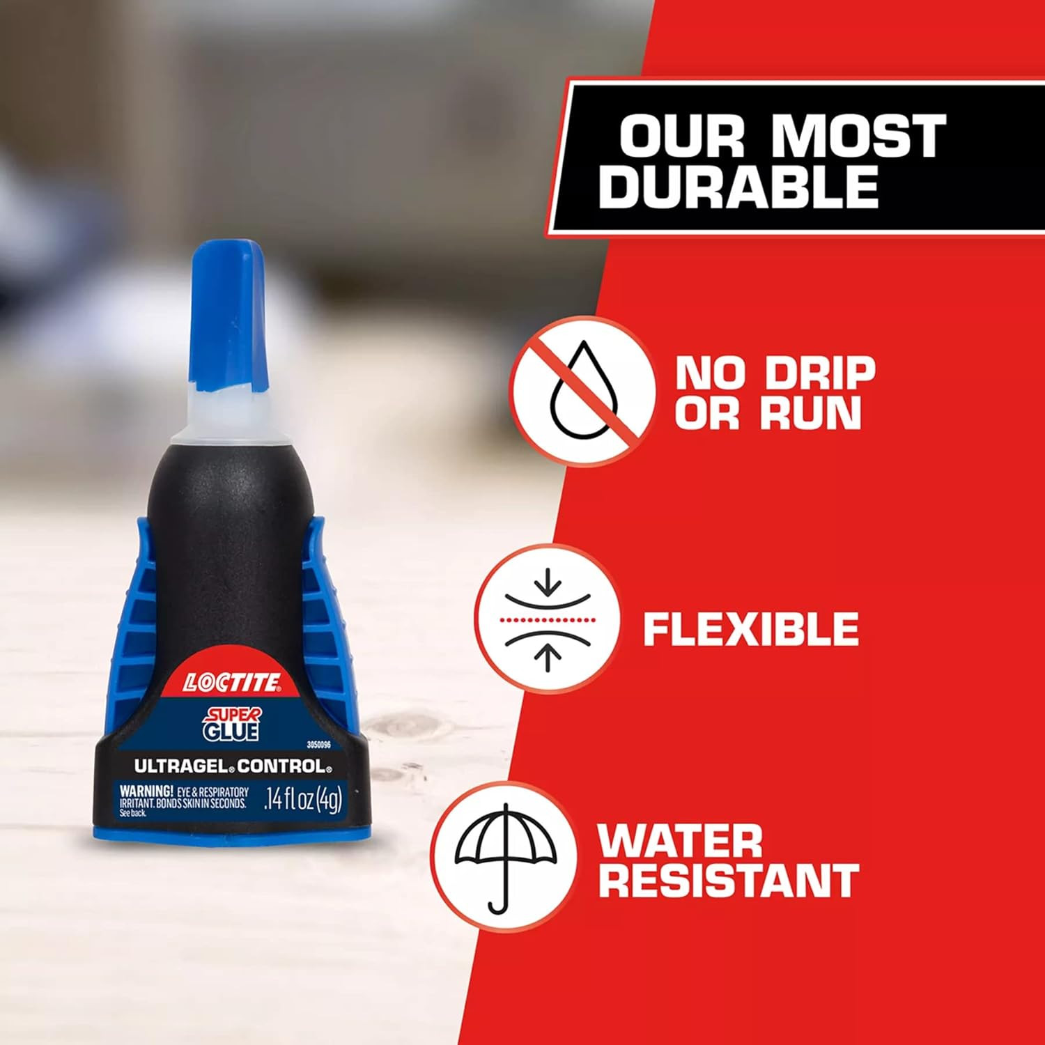 Loctite Super Glue Ultra Gel Control, Clear, 0.14 Fl Oz Bottle, 1 Pack – Supergl