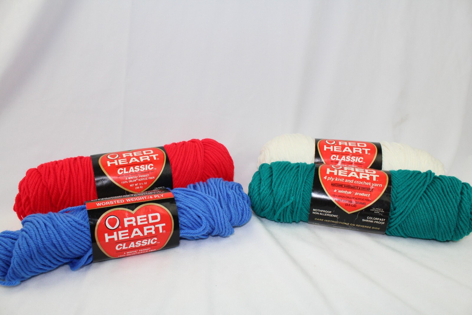 Red Heart Classic Yarn~ Parakeet~ 100% Acrylic. Lot of 4