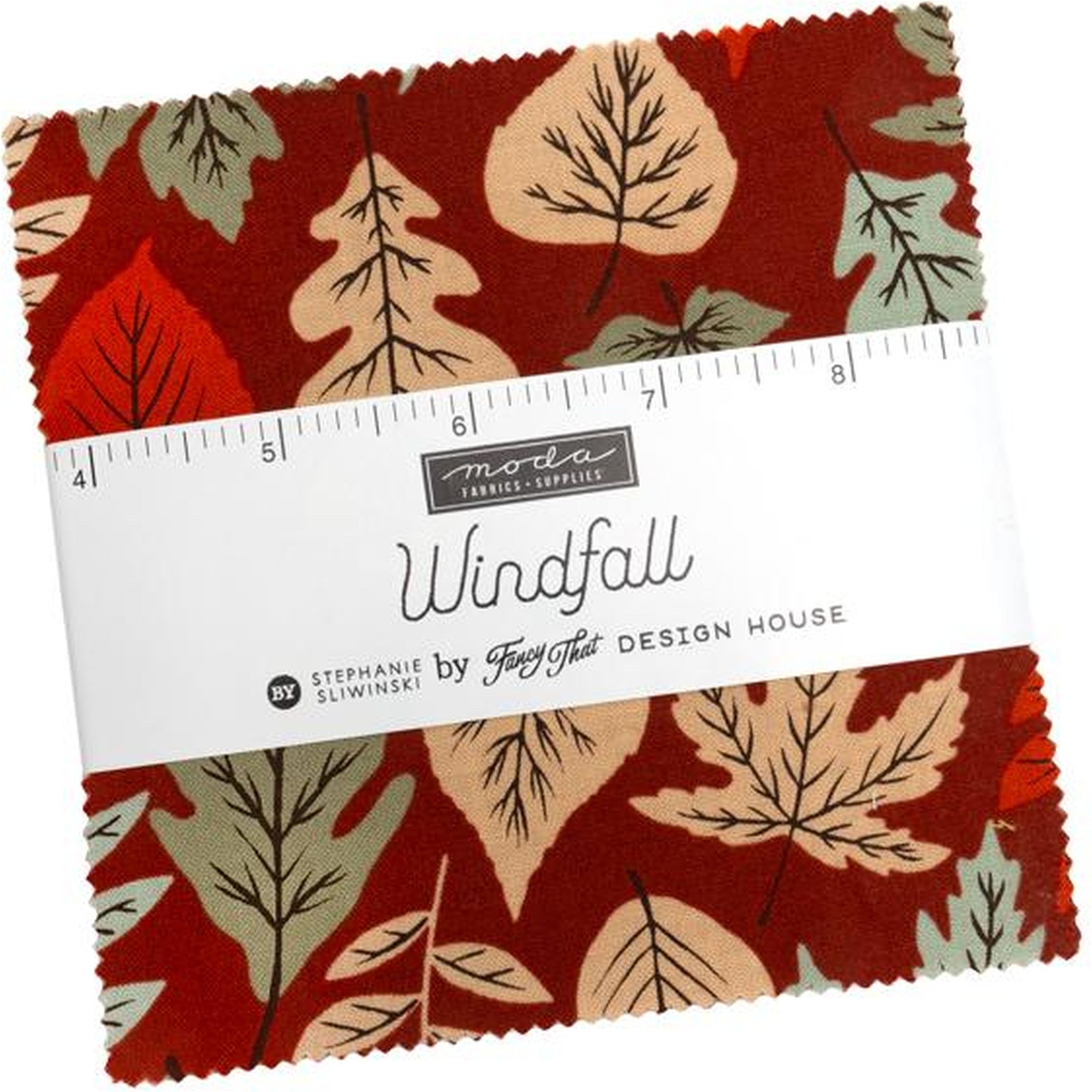 Moda WINDFALL Charm Pack, 100% Cotton 5-inch Precut Fabric Squares (42 pcs)