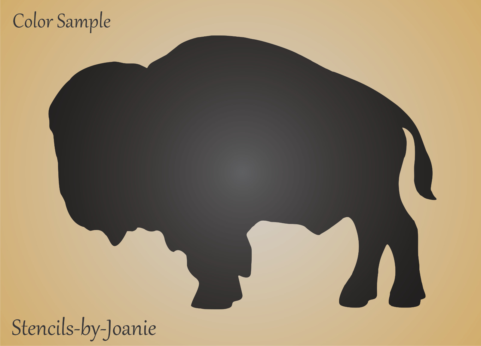 Joanie Stencil Prairie Buffalo Bison Outdoor Rustic Cabin Lodge Wildlife Animal