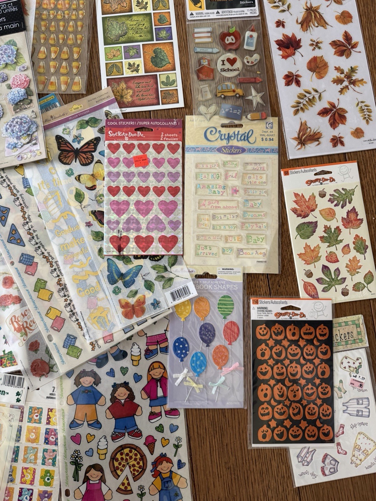 1 LB Stickers School Birthday Sports Child Holiday Hearts Wedding Flowers LOT E