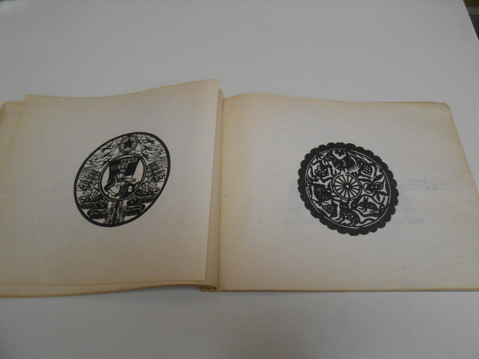 Chinese Woodcuts- Paper Cut Outs. China Monthly Review. 1953. Shanghai
