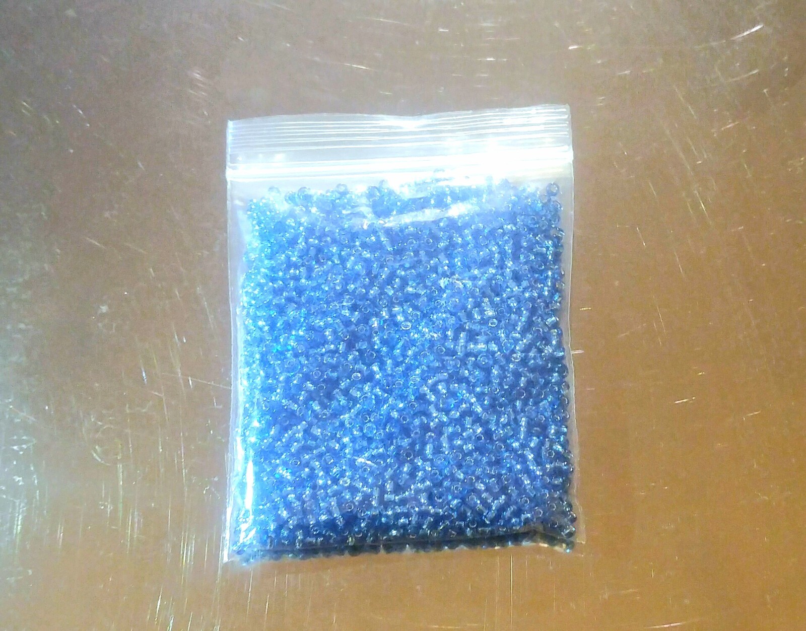 10/0 Glass Seed Beads Aqua Blue Silver Lined, Loose 28gr./1oz. bag