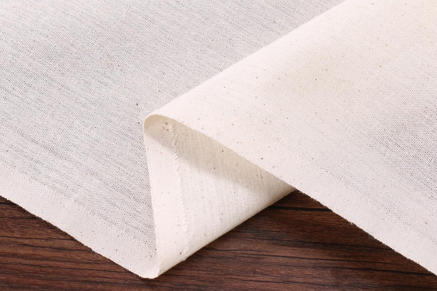 63In X 10.9 Yards 100% Cotton Muslin Fabric, Medium Weight Natural Unbleached Mu