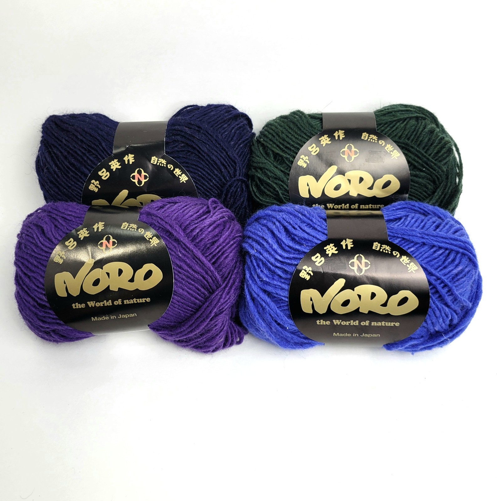 4 Noro Yarn A La Mode ● Mixed Colors Blue Green Purple Wool Mohair Blend 50g Ea
