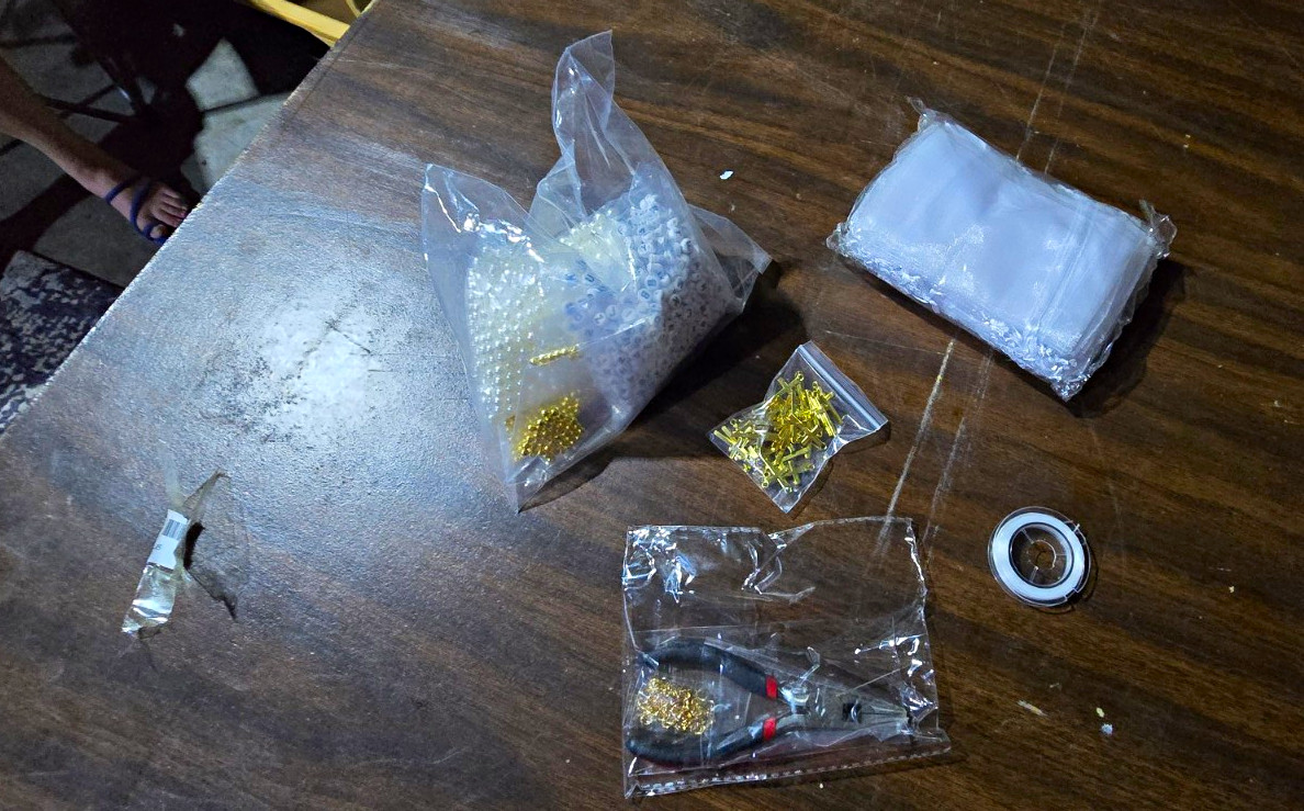 Mixed Jewelry Making Supplies Lot: Beads, Findings, Pliers, Spool & Small Bags