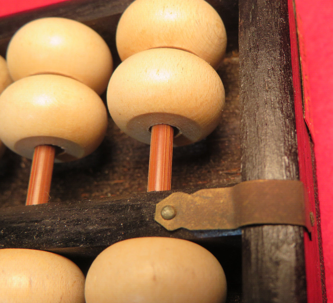 1957 Mr.Y.Fujimoto Japan Abacus 13 Rods 91 Beads, O/B w/booklet Takashimaya
