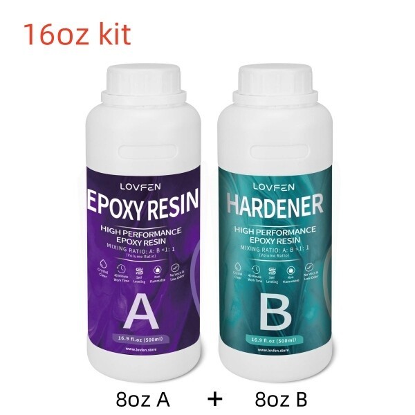 Ultra Clear Epoxy Resin – 16oz 32oz 64oz 128oz 2 Gallons Kit – 1:1 AB Glue Art