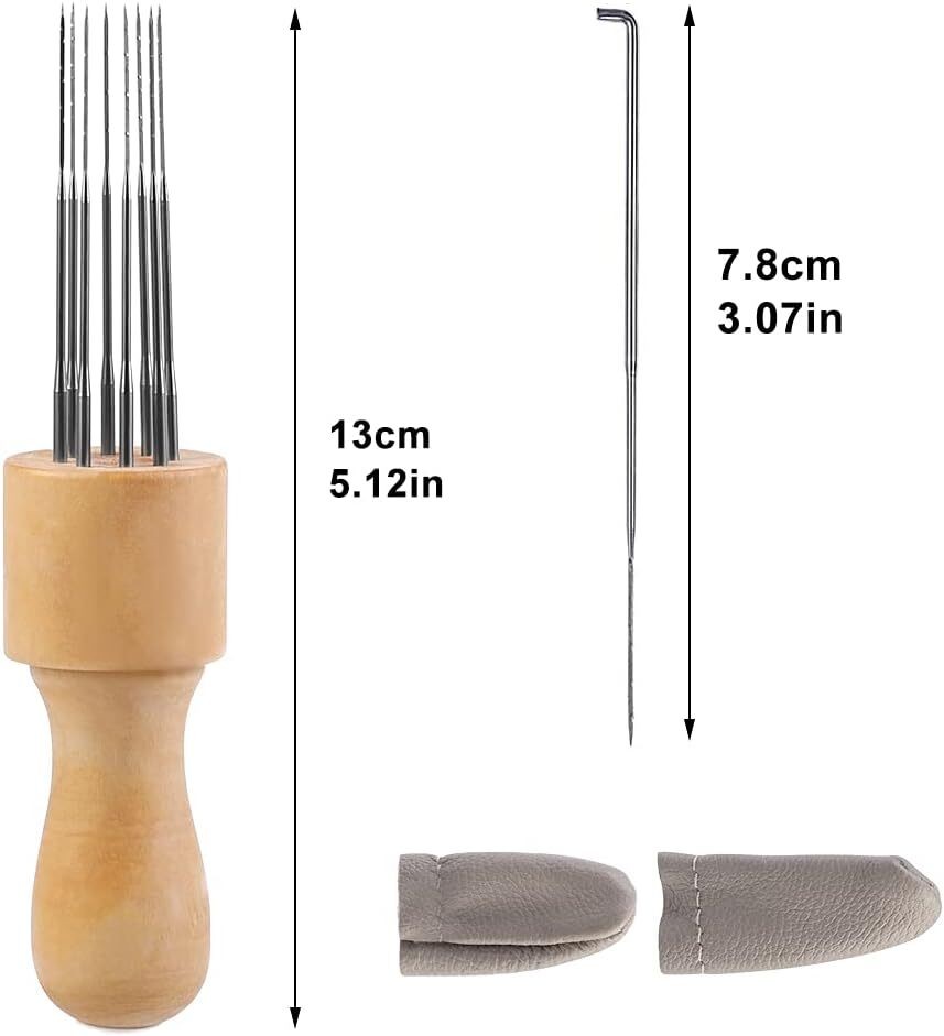 10Colors Needle Felting Fibre Wool Roving With Needle Felting Tool for DIY Craft