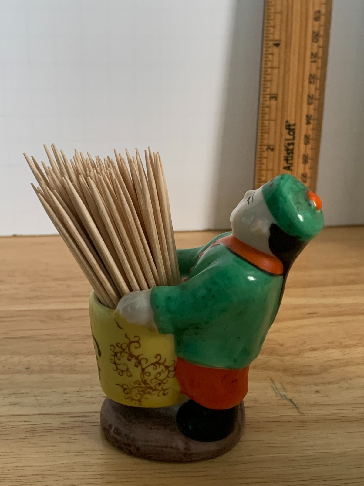 Asian Chinese Vintage Figural Toothpick Holder