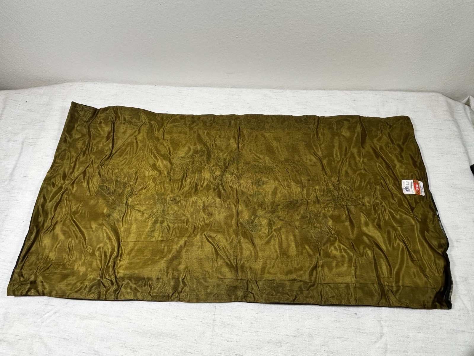 Vintage Dun Huang Chinese Silk Embroidery Bird & Flowers Wall Hanging 12×24