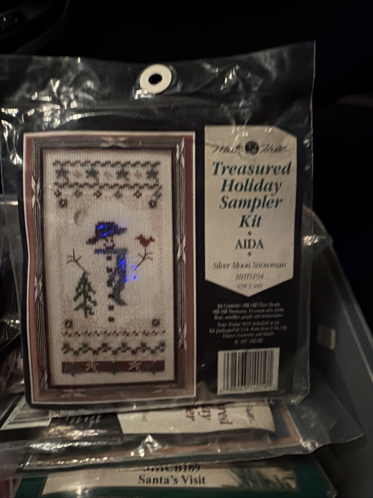 Vintage Mill Hill Treasured Holiday Sampler Kit – Silver Moon Snowman