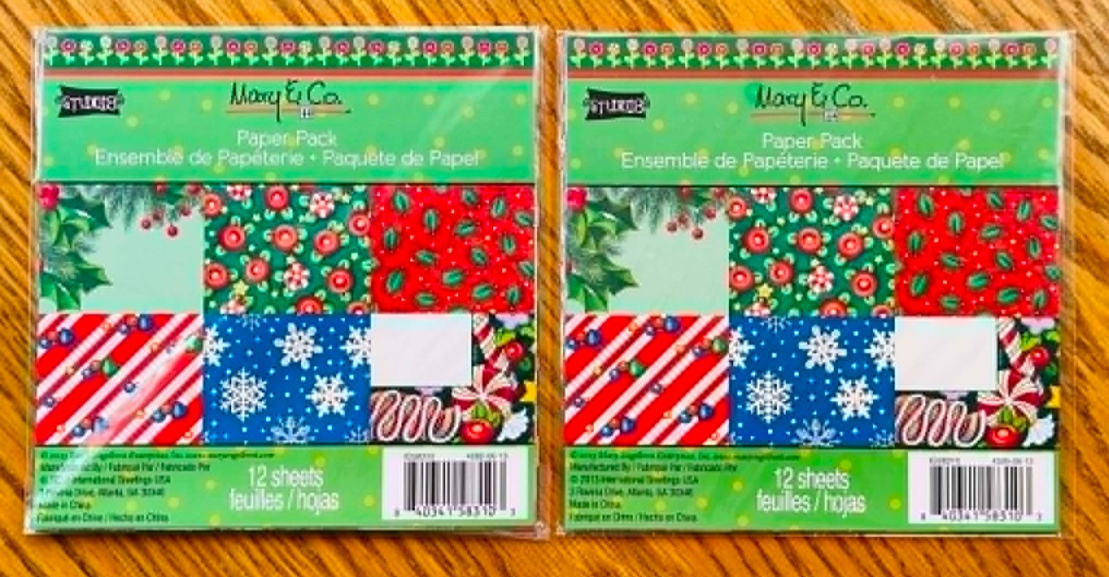 2 Mary Engelbreit Mary & Co Studio 18 Christmas 12 Sheet Paper Pack 2013