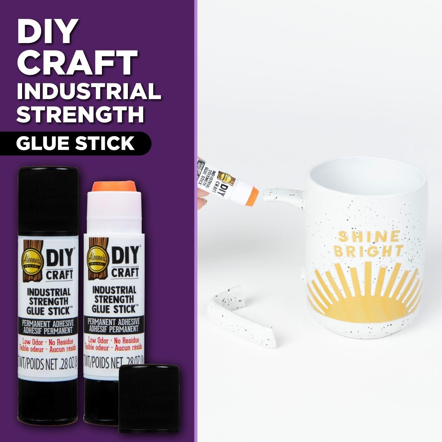 Aleene’s DIY Craft Industrial-Strength Glue Sticks, Permanent Bond for Easy Repa