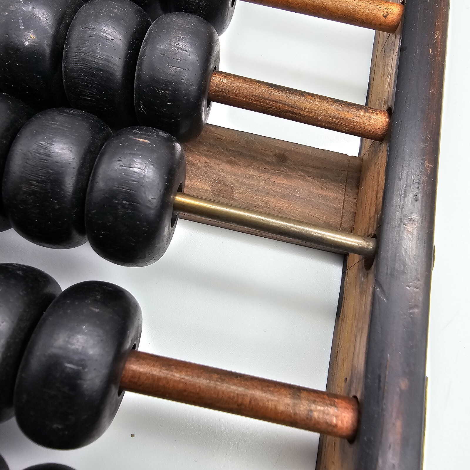 Vintage Wood & Brass Abacus Lot Of 2